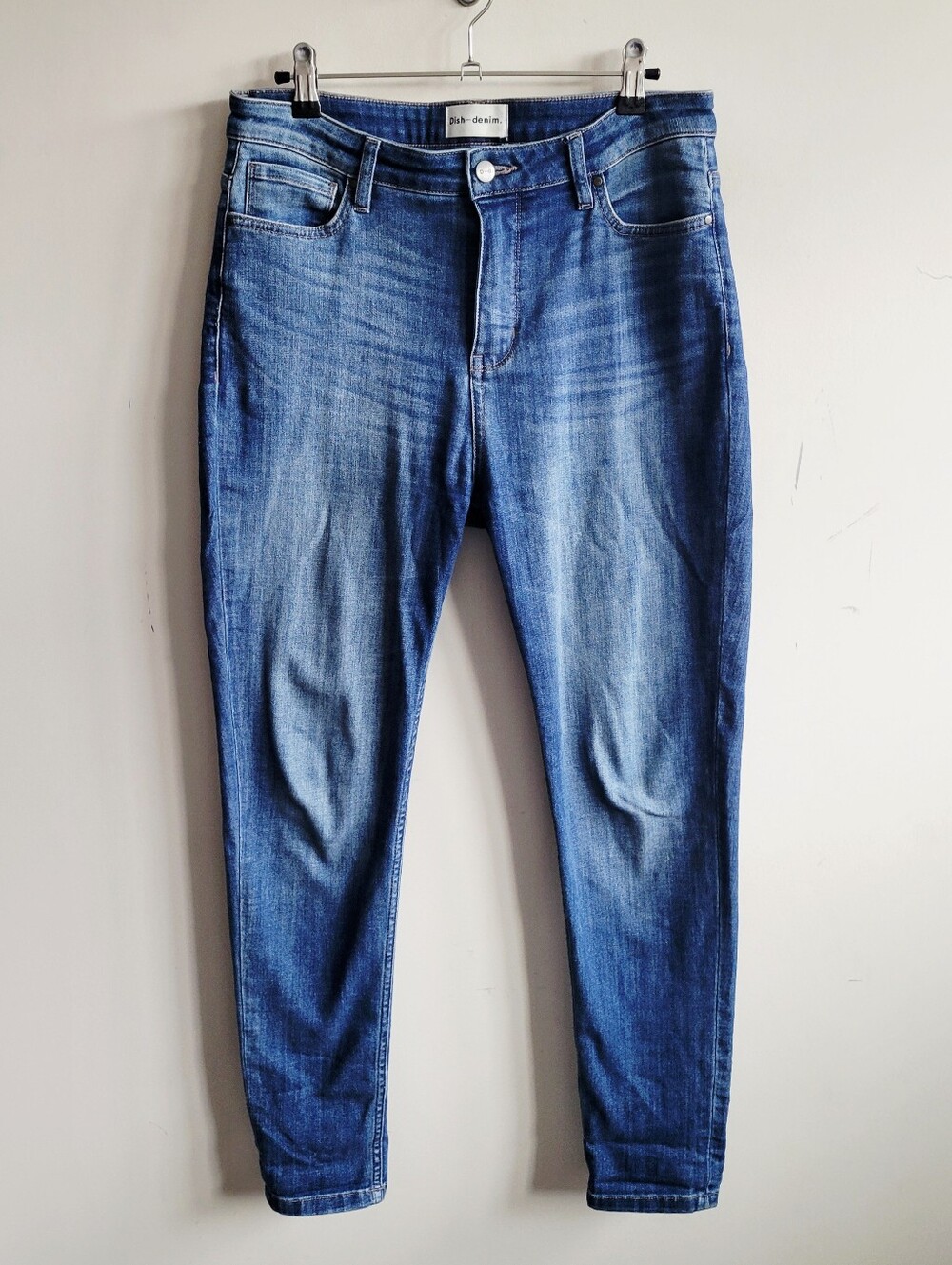 Dish Denim High‎ Rise Skinnu Jeans Medium Wash